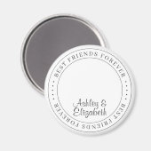 Best Friends Forever BFF Simple Moderne Photo Magneet (Voorkant / Achterkant)