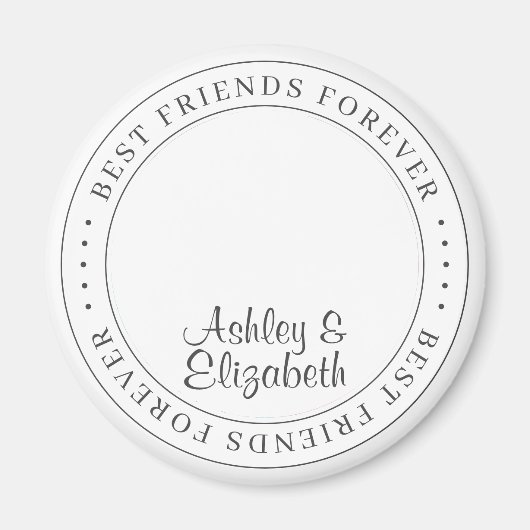 Best Friends Forever BFF Simple Moderne Photo Magneet (Voorkant)