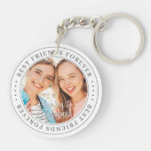 Best Friends Forever BFF Simple Moderne Photo Sleutelhanger (Achterkant)
