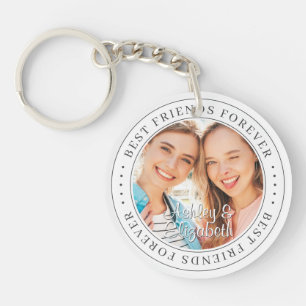 Best Friends Forever BFF Simple Moderne Photo Sleutelhanger