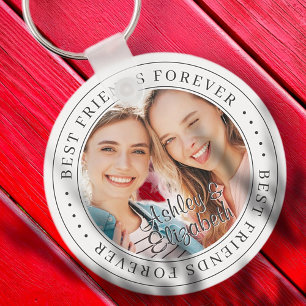 Best Friends Forever BFF Simple Moderne Photo Sleutelhanger