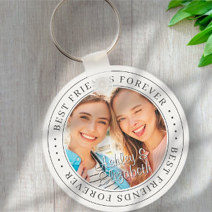 Best Friends Forever BFF Simple Moderne Photo Sleutelhanger