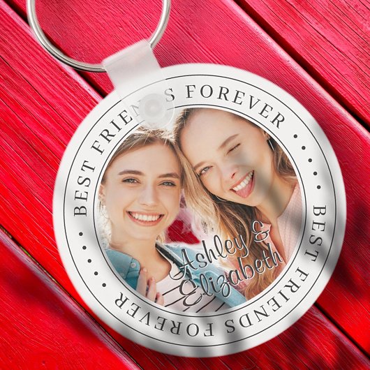 Best Friends Forever BFF Simple Moderne Photo Sleutelhanger