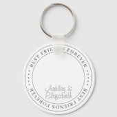Best Friends Forever BFF Simple Moderne Photo Sleutelhanger (Voorkant)