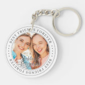 Best Friends Forever BFF Simple Moderne Photo Sleutelhanger (Achterkant)