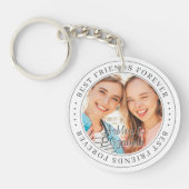 Best Friends Forever BFF Simple Moderne Photo Sleutelhanger (Voorkant)