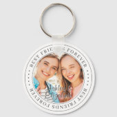 Best Friends Forever BFF Simple Moderne Photo Sleutelhanger (Achterkant)