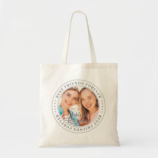 Best Friends Forever BFF Simple Moderne Photo Tote Bag (Voorkant)