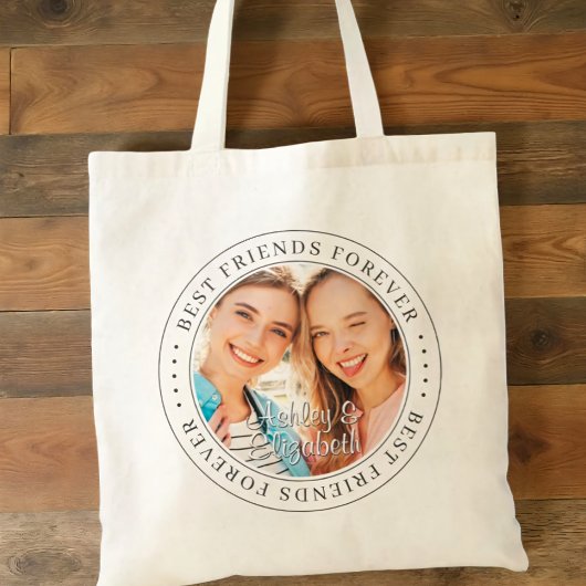 Best Friends Forever BFF Simple Moderne Photo Tote Bag