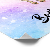 Best Friends Forever Blonde Brunette Color Splash Poster (Hoek)