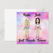 Best Friends Forever Blonde en Brunette Custom (Voorkant / Achterkant)