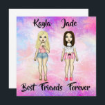 Best Friends Forever Blonde en Brunette Custom<br><div class="desc">Het beste ontwerp van de Douane van Vrienden voor de Blonde en van Brunette dat met twee namen kan worden gepersonaliseerd. Maakt een geweldig cadeauidee voor je beste vriend die ze altijd zal herinneren aan de unieke en onvervangbare connectie die je deelt!</div>