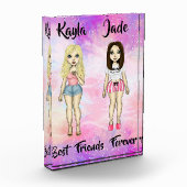 Best Friends Forever Blonde en Brunette Custom Fotoblokken (Links)