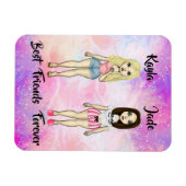 Best Friends Forever Blonde en Brunette Custom Magneet (Horizontaal)