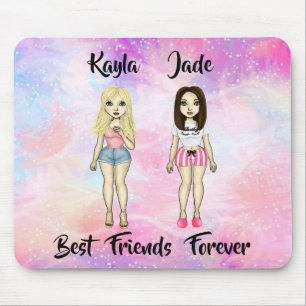 Best Friends Forever Blonde en Brunette Custom Muismat