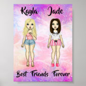 Best Friends Forever Blonde en Brunette Custom Poster (Voorkant)