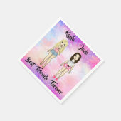 Best Friends Forever Blonde en Brunette Custom Servet (Hoek)