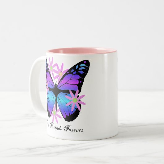 Best Friends Forever Butterfly Mok (Voorkant links)