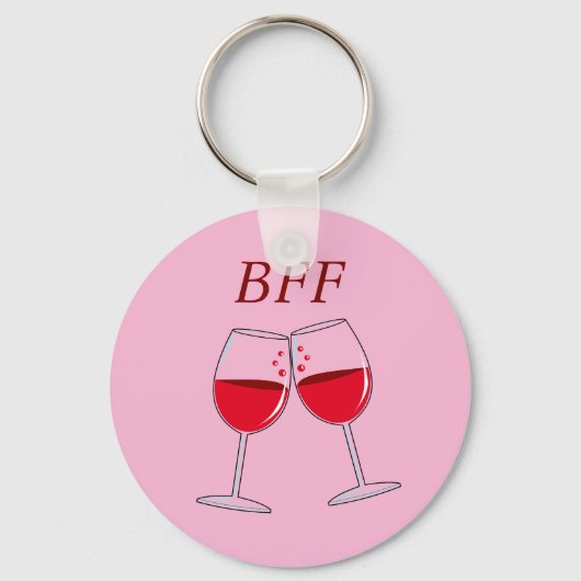 Best Friends Forever Button Key Ring Sleutelhanger (Voorkant)