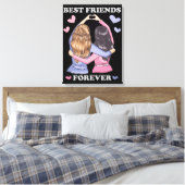 Best Friends Forever Canvas Afdruk (Insitu (Slaapkamer))