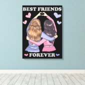 Best Friends Forever Canvas Afdruk (Insitu (Houten vloer))