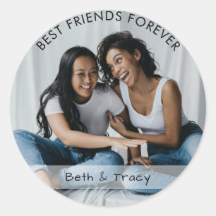 Best Friends Forever Custom Foto & Name Sticker