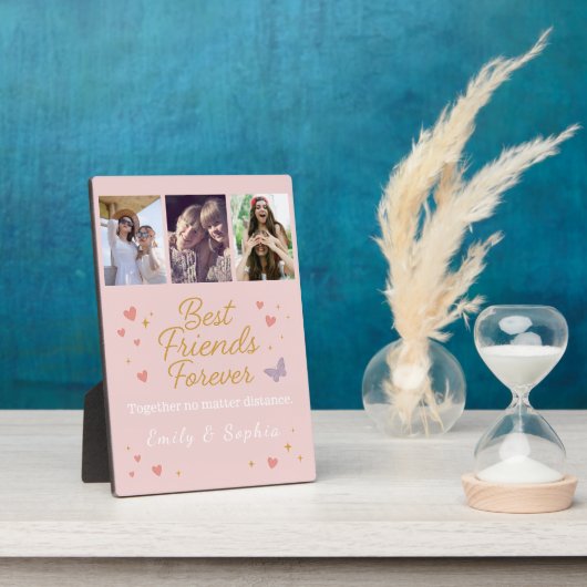 Best Friends Forever – Custom Friendship Plaque Fotoplaat (Zijkant)