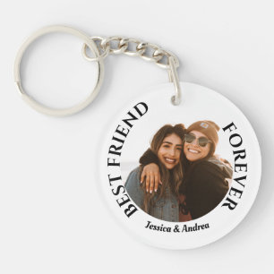 Best Friends Forever Custom Photo and Name Keychai Sleutelhanger