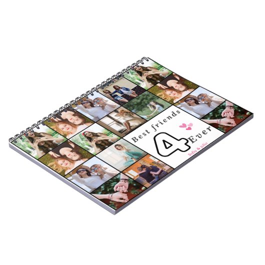 Best Friends Forever Custom Spiral Notebook – Phot Notitieboek (Linkerzijde)
