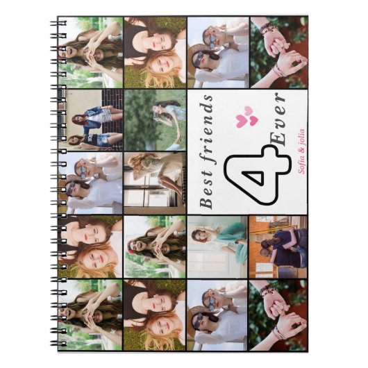Best Friends Forever Custom Spiral Notebook – Phot Notitieboek (Voorkant)