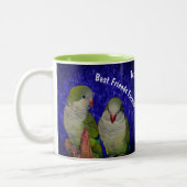 Best Friends Forever Cute Bird Personated Tweekleurige Koffiemok (Links)