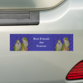 Best Friends Forever Cute Birds Bumpersticker (Op auto)