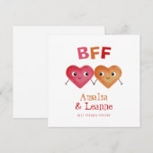 Best Friends Forever Cute Friendship Valentijn (Voorkant / Achterkant)