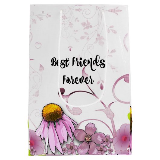 Best Friends Forever, Daisy Graphic Design Medium Cadeauzakje (Achterkant)