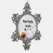 Best Friends Forever, Daisy Graphic Design Tin Sneeuwvlok Ornament (Links)