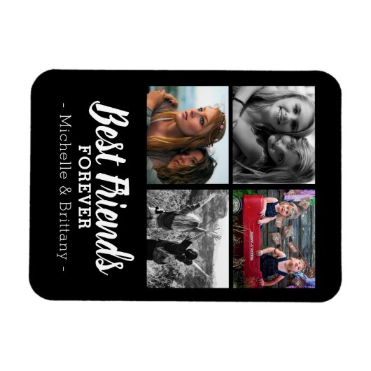 Best Friends Forever Foto Collage Fridge Magneet (Horizontaal)