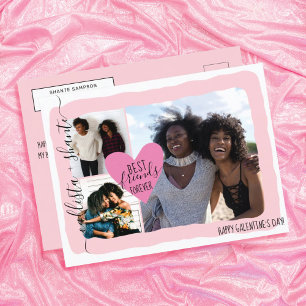 Best Friends Forever Foto Collage Galentine's Day Feestdagenkaart