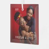 Best Friends Forever Foto Gift Glas Ornament (Voorkant links)