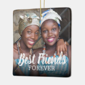 Best Friends Forever Foto | Kerstmis Bestie Keramisch Ornament (Links)