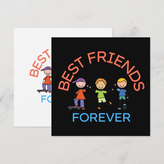 BEST FRIENDS FOREVER, FRIENDSHIP, FRIEND DAY KAART (Voorkant / Achterkant)