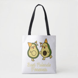 BEST FRIENDS FOREVER, FUNNY AVOCADO, FRIENDS DAY TOTE BAG