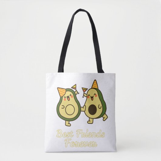 BEST FRIENDS FOREVER, FUNNY AVOCADO, FRIENDS DAY TOTE BAG (Voorkant)