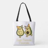 BEST FRIENDS FOREVER, FUNNY AVOCADO, FRIENDS DAY TOTE BAG (Achterkant)