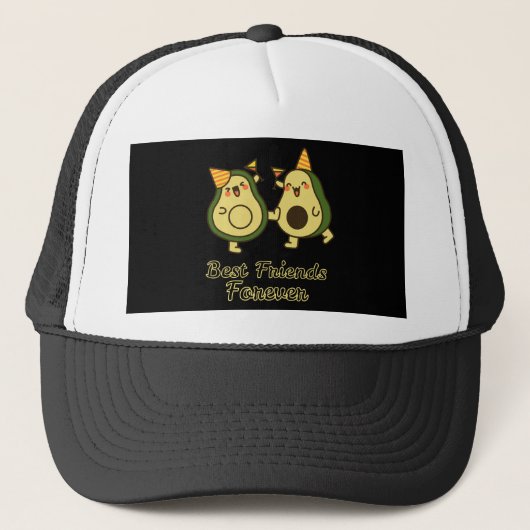 BEST FRIENDS FOREVER, FUNNY AVOCADO, FRIENDS DAY TRUCKER PET (Voorkant)