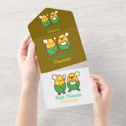 BEST FRIENDS FOREVER, FUNNY, GIFTS, BEST FRIEND ALL IN ONE UITNODIGING (Afscheurbaar)