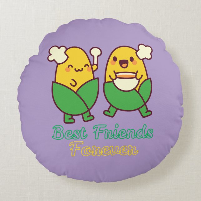 BEST FRIENDS FOREVER, FUNNY, GIFTS, BEST FRIEND ROND KUSSEN (Voorkant)