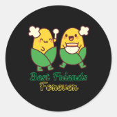 BEST FRIENDS FOREVER, FUNNY, GIFTS, BEST FRIEND RONDE STICKER (Voorkant)
