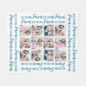 Best Friends Forever Gepersonaliseerd 12 Photo Col Fleece Deken (Voorkant (Horizontaal))