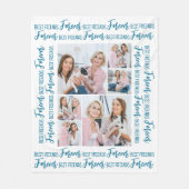 Best Friends Forever Gepersonaliseerd 6 Foto Colla Fleece Deken (Voorkant)