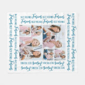 Best Friends Forever Gepersonaliseerd 6 Foto Colla Fleece Deken (Voorkant (Horizontaal))
